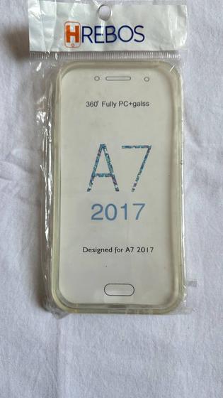 Imagem de SAMSUNG A7 2017 Capinha Case 360 Graus Frente TRANSPARENTE Verso CORES