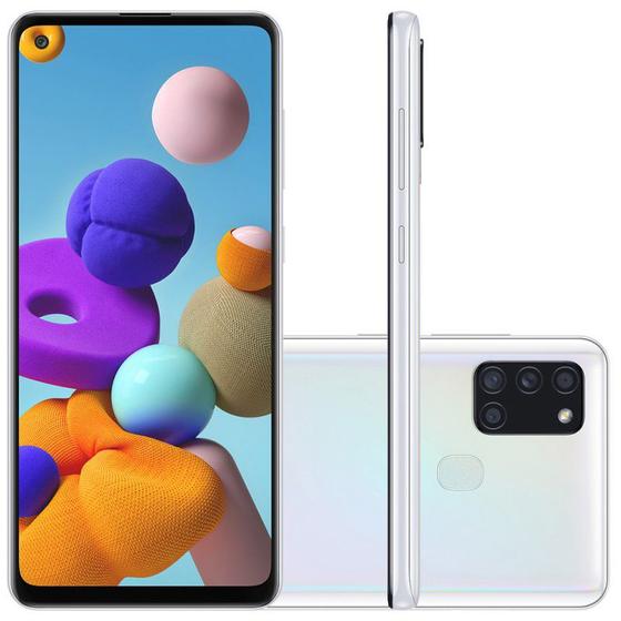 Imagem de Samsung Galaxy A21s 6,5" Dual Chip 64GB 4GB RAM Branco Octa Core Câmera Quádrupla 48MP Selfie 13MP