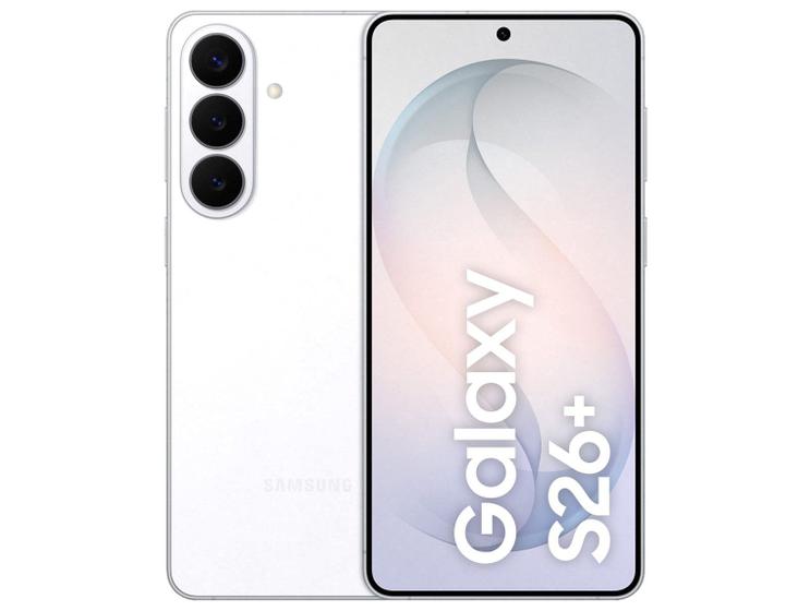 Samsung Galaxy S26+ Branco 5G 512GB Galaxy AI 6,7" 12GB RAM Câm. Tripla 50+12+10MP Bateria 4900mAh Dual Chip Imagem de Samsung Galaxy S26+ Branco 5G 512GB Galaxy AI 6,7" 12GB RAM Câm. Tripla 50+12+10MP Bateria 4900mAh Dual Chip