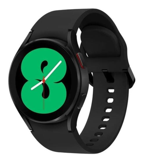 Imagem de Samsung Galaxy Watch4 (Bluetooth) 1.2" caixa 40mm de alumínio black, pulseira black de fluoroelastómero SM-R860