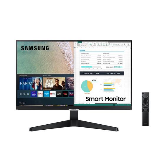 Imagem de Samsung Smart Monitor M5 24" FHD, Tela Plana, 60Hz, HDR10, Speaker, Tizen, Game Mode, AirPlay