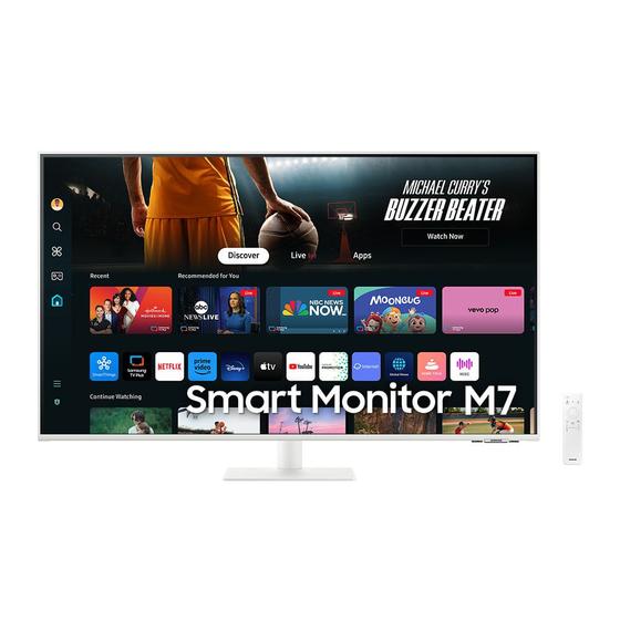 Samsung Smart Monitor M7 43" 2024 4K, Tela Plana, Painel VA, 60Hz, 4ms, HDR10, HDMI, USB, USB-c, Speaker, Tizen, Smart Hub, Gaming Hub Menor preço em Samsung Smart Monitor M7 43" 2024 4K, Tela Plana, Painel VA, 60Hz, 4ms, HDR10, HDMI, USB, USB-c, Speaker, Tizen, Smart Hub, Gaming Hub