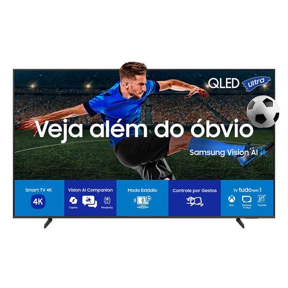 Samsung Vision AI TV 55" QLED Ultra 4K QEF1 2025, Pontos Quânticos, Processador com AI, Art Store, Alexa Imagem de Samsung Vision AI TV 55" QLED Ultra 4K QEF1 2025, Pontos Quânticos, Processador com AI, Art Store, Alexa