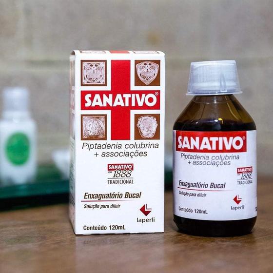 Imagem de Sanativo Antisséptico e Enxaguatório Bucal 120ml