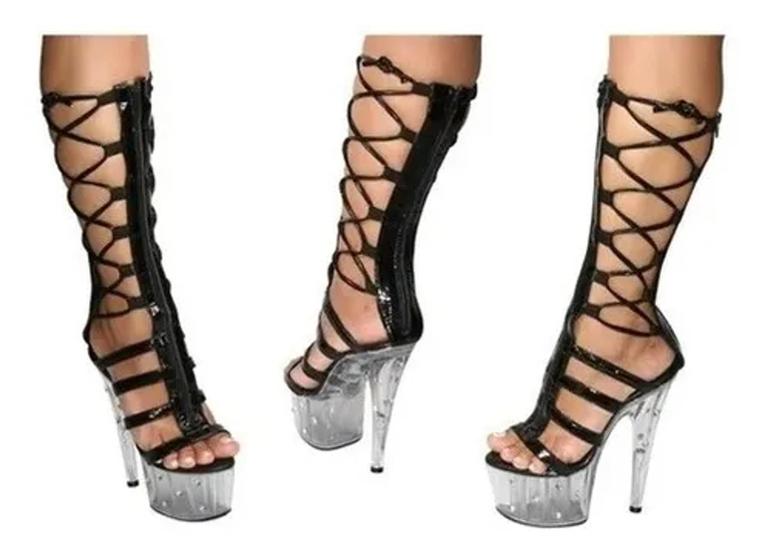 Imagem de Sandália Acrílico Custodio.com SALTO 17 CM
