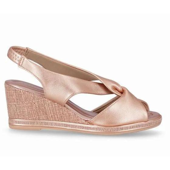 Imagem de Sandália Anabela Piccadilly Slingback 408221 Feminino Rosé