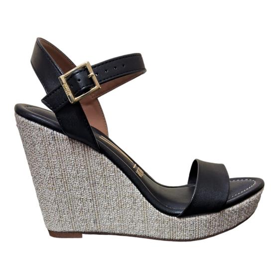 Anabela Salto 11 Cm Sandália Anabela Vizzano Corda Feminina Salto