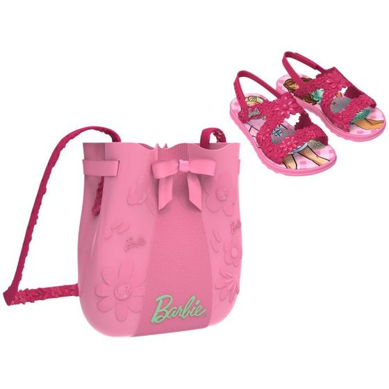 Imagem de Sandália Barbie Flowers Bag Grendene Original