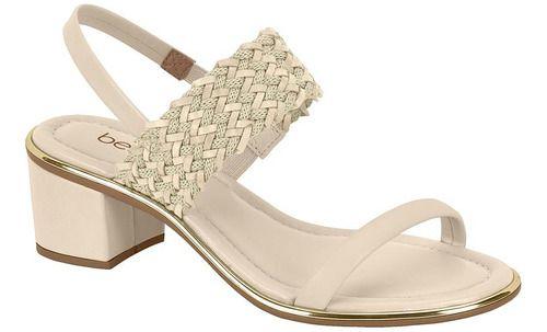 Sandália Beira Rio Conforto Salto Baixo Grosso Bloco 8379