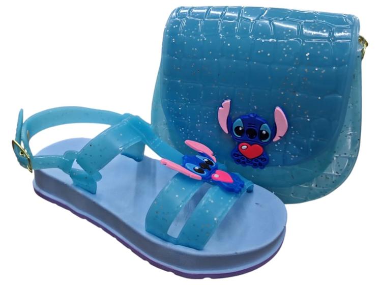 Imagem de Sandália + Bolsa Infantil Feminino Stitch