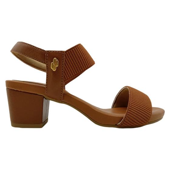 Sandália Casual Feminina Usaflex Com Salto Bloco Médio Confortável