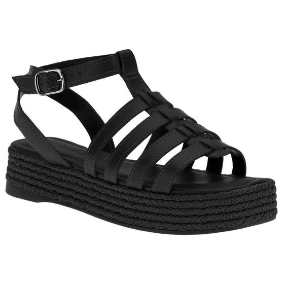 Imagem de Sandália Casual Flatform Feminina Multi Tiras Dakota Y0412