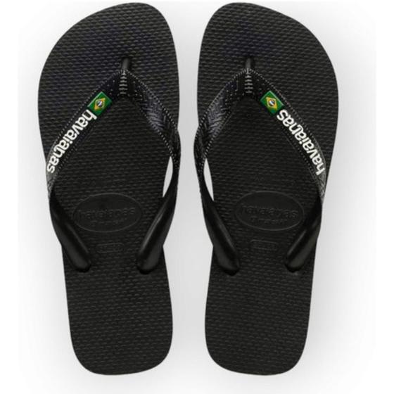 Imagem de Sandália Chinelo Brasil Logo Havaianas 39/40 Coleção 23/24 Preto