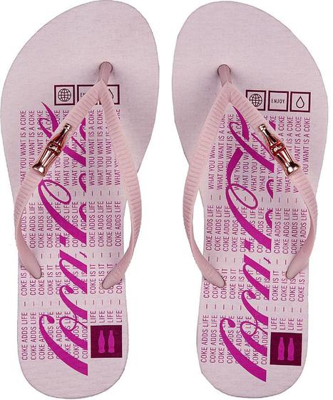 Imagem de Sandália chinelo de dedo feminino coca cola collins cc3788