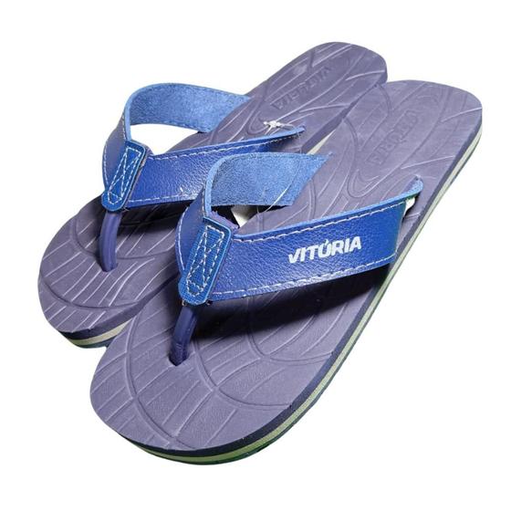 Imagem de Sandália Chinelo Masculino Casual Autentica Azul Vitória