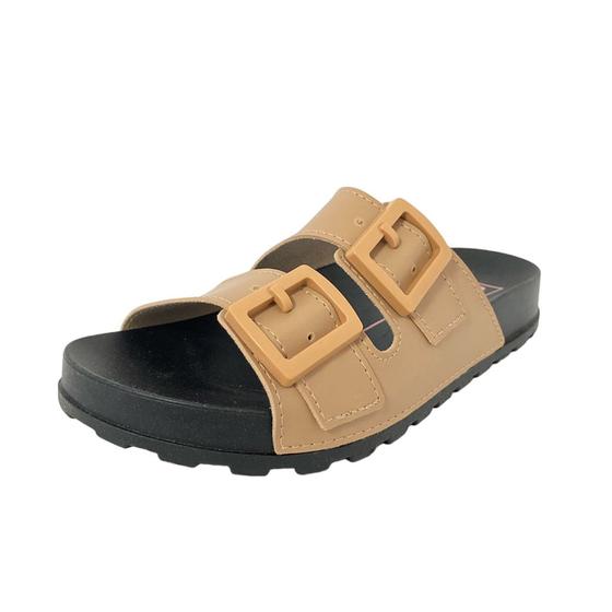 Imagem de Sandália chinelo tamanco slide com fivela moleca