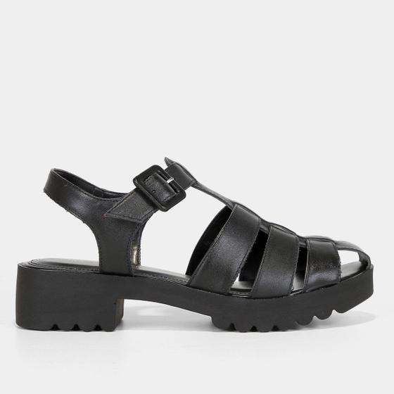 Couro Sandalias Femininas Tratoradas Sandália Couro Shoestock