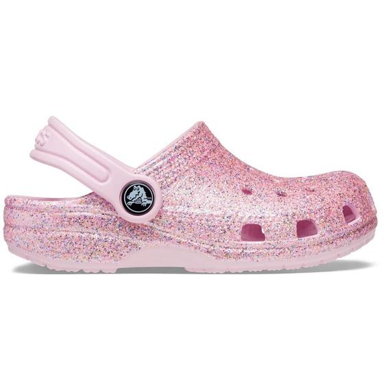 Imagem de Sandália crocs classic clog glitter infantil white/rainbow