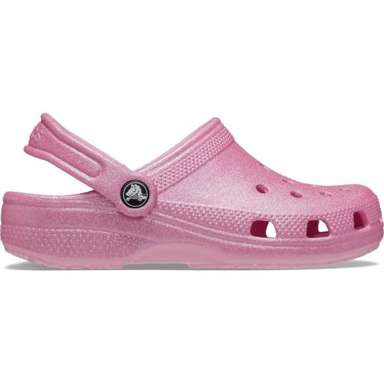 Imagem de Sandália crocs classic clog glitter K pink tweed glitter