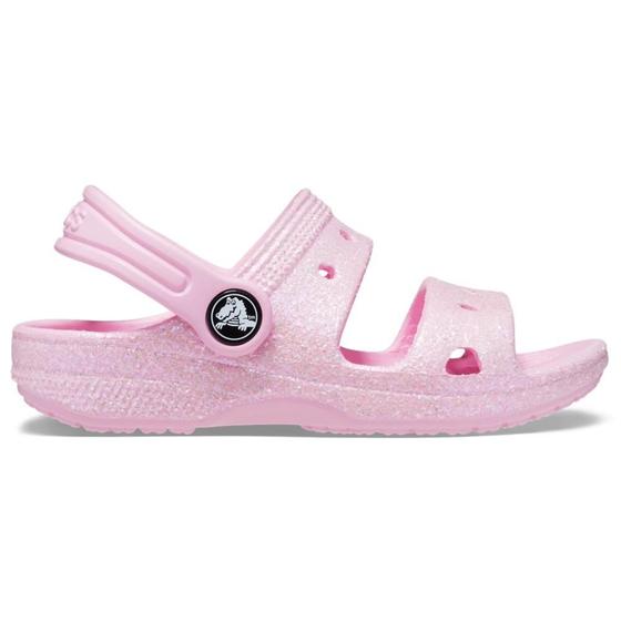 Imagem de Sandália crocs classic glitter sandal infantil flamingo