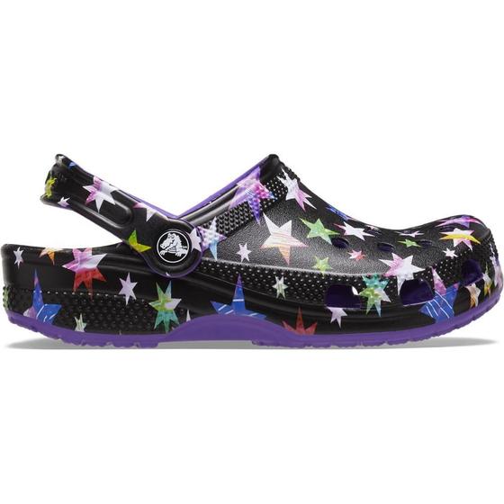 Imagem de Sandália crocs classic star print neon purple/multi