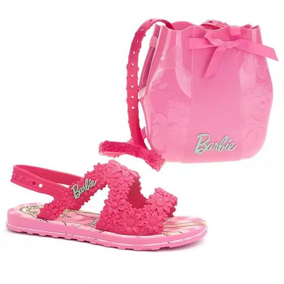 Sandália da Barbie Grendene Infantil Acompanha Bolsa Flowers Bag 2 ...