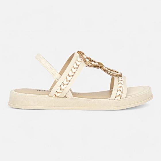 Imagem de Sandalia Dakota Flatform Conforto Feminina Pedraria Macia