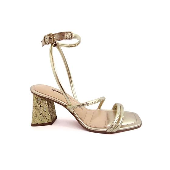 Imagem de Sandalia Dakota Salto Bloco Y0982 Metal Champagner