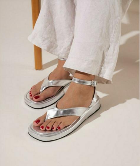 Imagem de Sandália  Delazari Flatform Prata