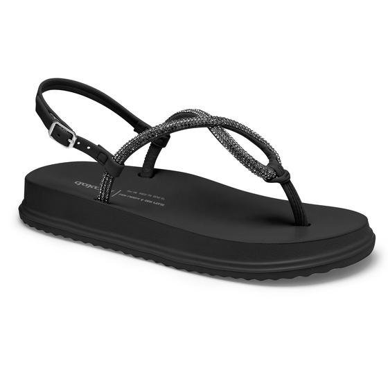 Imagem de Sandália Feminina Dakota Anabela Flatform Brilho Y6241 Preto