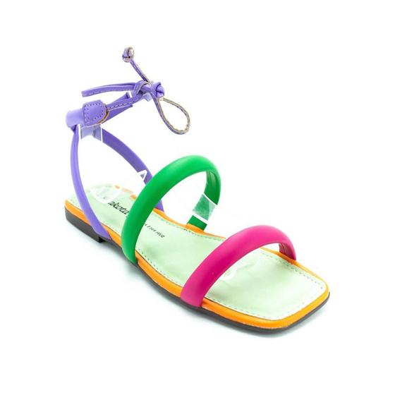Sandália Feminina Dakota Z9441 - Laranja e Roxo Menor preço em Sandália Feminina Dakota Z9441 - Laranja e Roxo