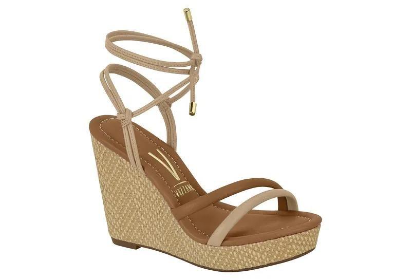 Salto Médio Sandalia Vizzano De Amarrar No Tornozelo Sandália