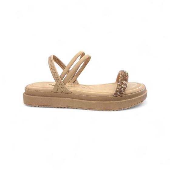 Imagem de Sandália Feminina Flatform Plataforma Brilho Dakota Y7382