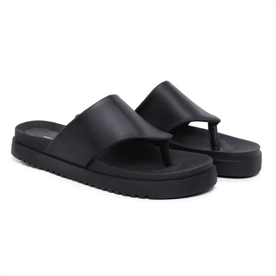 Imagem de Sandália Feminina Luxo Flat Tamanco Plataforma FlatForm Chinelo Confortável Da Moda