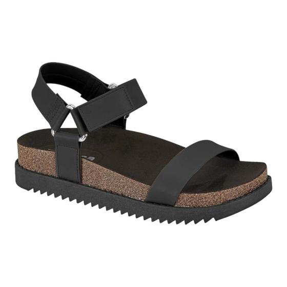 Imagem de Sandalia Feminina Moleca 5500.103 Tamanco Flatform Palmilha Macia 