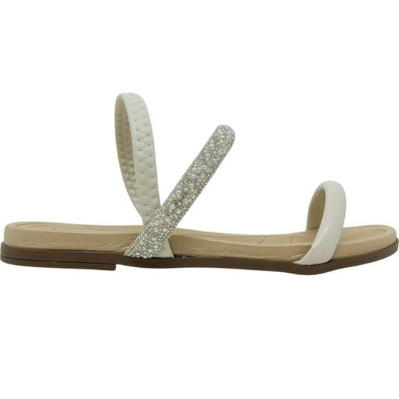 Imagem de Sandália Feminina Papete Casual Básica Dia a Dia Passeio Trabalho com Strass Conforto Beira Rio 8507.103