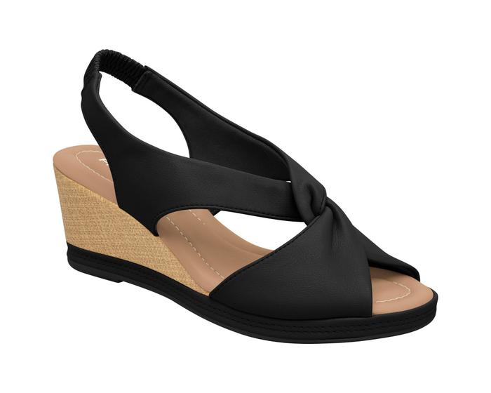 Imagem de Sandália Feminina Piccadilly Slingback Salto Anabela 408221