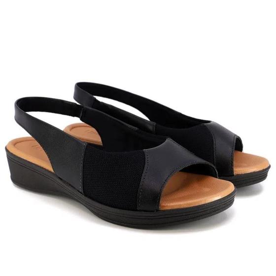 Imagem de Sandália Feminina Usaflex Anabela AF0417 Slingback Joanete