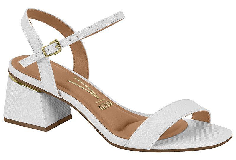 Sandalia Feminina Vizzano Salto Baixo Grosso Bloco Basico