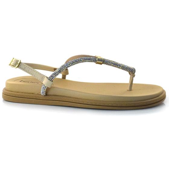 Imagem de Sandália Flat Feminina Beira Rio Off White 8513.109.27079