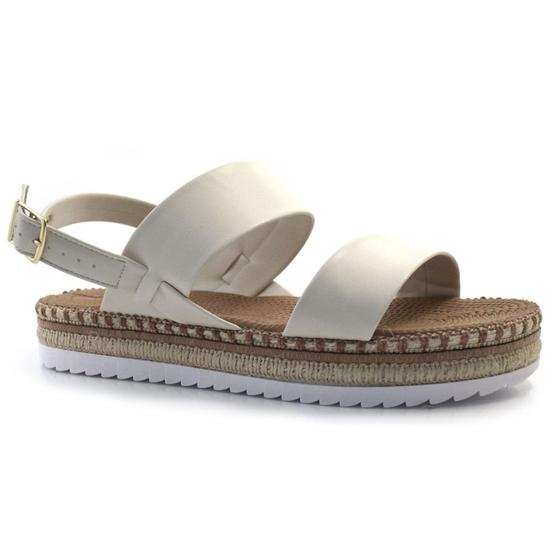 Imagem de Sandália Flat Feminina Moleca Off White 5447.518.9569