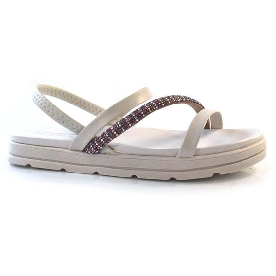 Imagem de Sandália Flat Feminina Moleca Off White 5490.104.27646