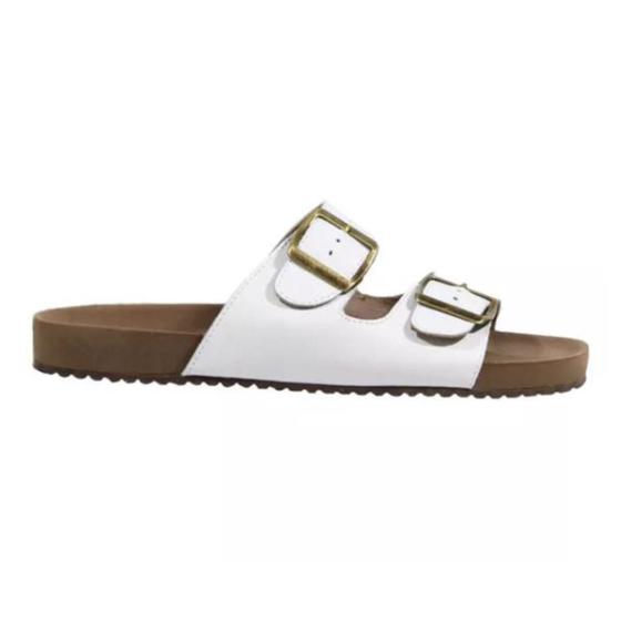 Imagem de Sandália Flat Papete Chinelo Feminino Sensação Do Momento Branco