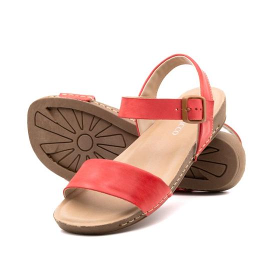 Imagem de Sandália Flatform Goa em Couro Gales Coral - 14277GC