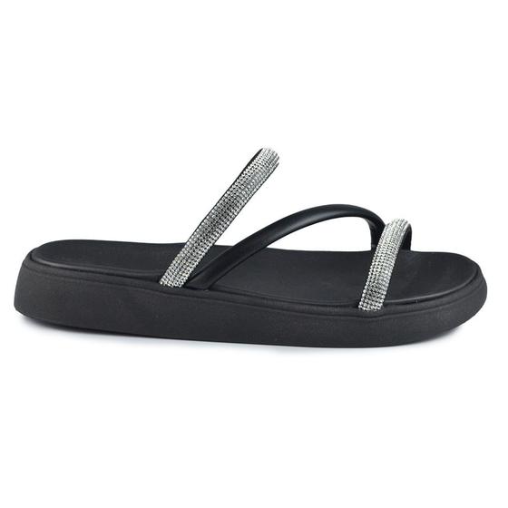 Imagem de Sandália Flatform Moleca Feminina Strass - Brilho TM 5469.121