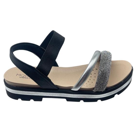 Sandália Flatform Tratorada Strass Modare Ultraconforto 7132.149 Imagem de Sandália Flatform Tratorada Strass Modare Ultraconforto 7132.149