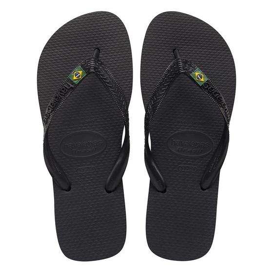 Imagem de Sandália Havaianas Brasil Preta Tamanho 33/34