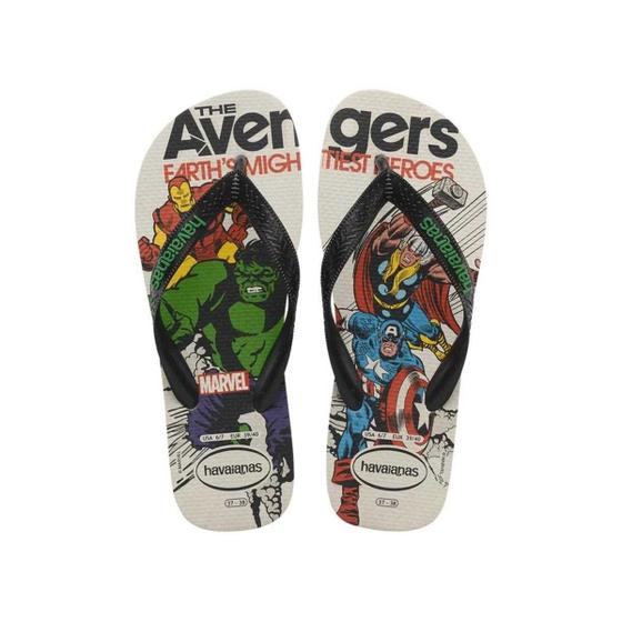 Imagem de Sandália Havaianas Chinelo Kids Marvel II Bege Palha