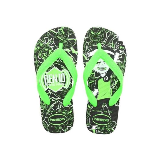 Imagem de Sandália Havaianas Chinelo Kids Menino Ben 10 Preto