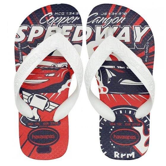 Imagem de Sandalia Havaianas Kids Cars Branco 31/32